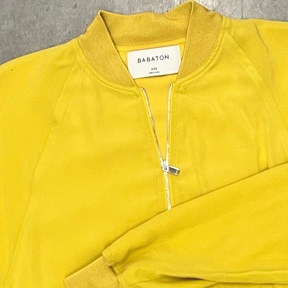 Aritzia Babaton Yellow Bomber Jacket | sz XXS - Picture 3 of 3